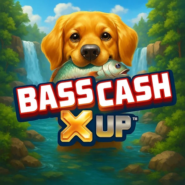 Bass Cash X UP slot logo by Alchemy Gaming at BigLucky Casino